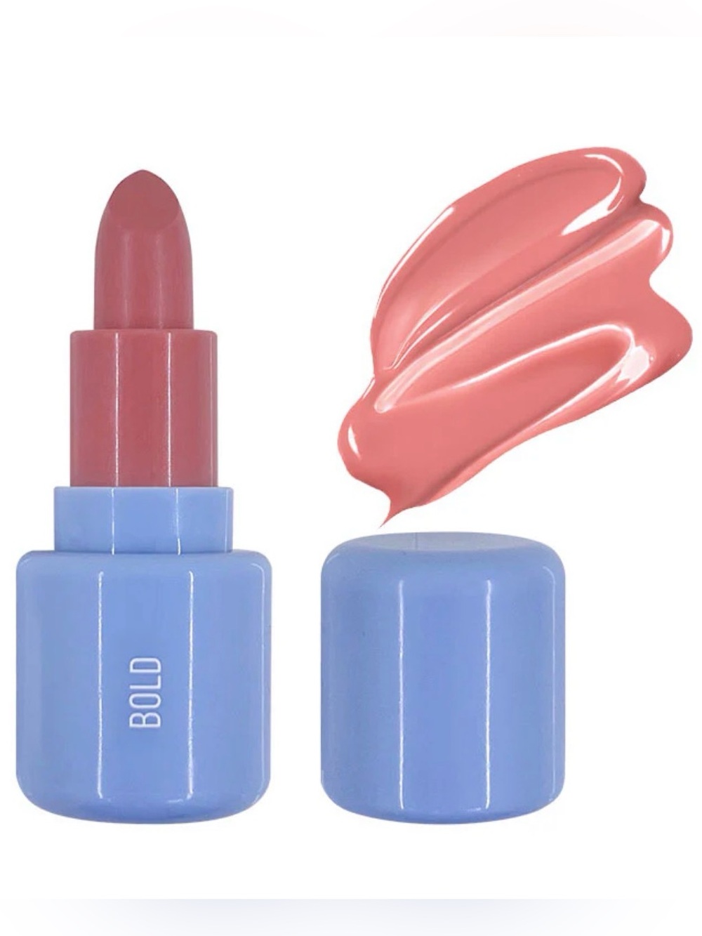 New REALHER Bold Peachy Pink Velvet Matte Hydrating Mini Travel Lipstick Sealed
